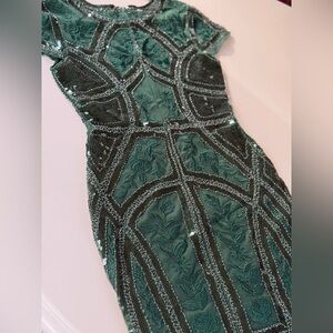 Emerald Beaded Dress